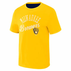 Milwaukee Brewers Darius Rucker Collection by Fanatics Two-Way Ringer Reversible T-Shirt Lifestyle