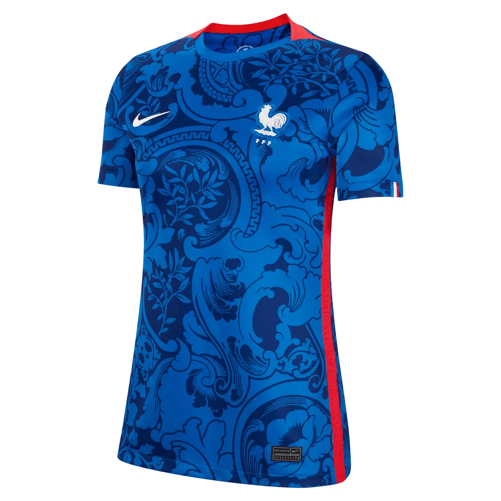 France Women's EC22 Home Soccer Jersey - Hyper Cobalt-Siren Red | Nike for Sale