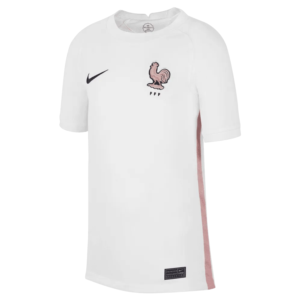 2022-23 France Away Youth Soccer Jersey White-Pink Glaze-Blue | Nike Online