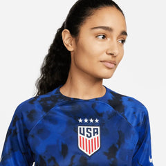2022-23 USA Away Women 4 Star Soccer Jersey Bright Blue-White | Nike Outlet