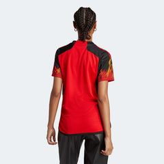 2022-23 Belgium Women's Home Soccer Jersey - Red-Black | Adidas Sale