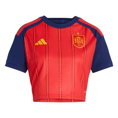 2026 Spain Women's Stadium Home Cropped Soccer Jersey | Adidas Sports