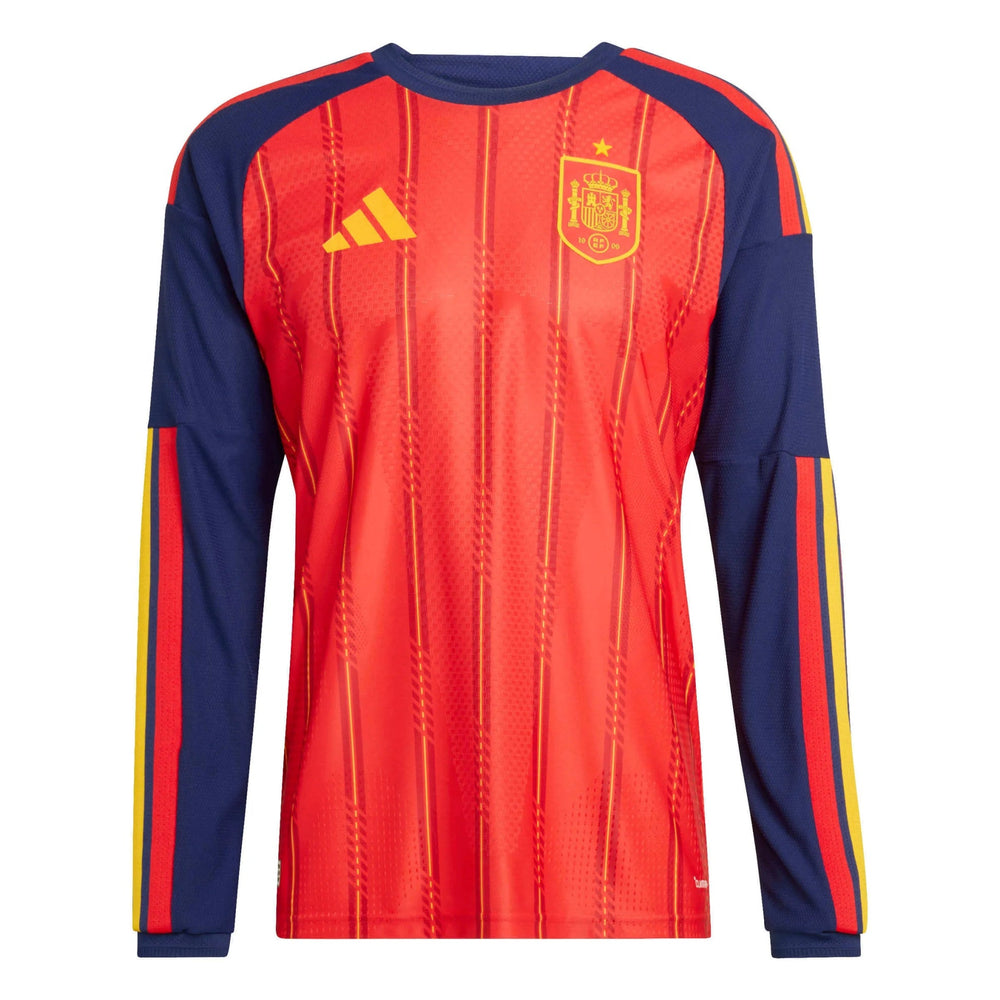 2026 Spain Men's Authentic Home Long-Sleeve Soccer Jersey | Adidas Outlet