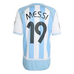 2006 Argentina Men's Retro Stadium Home Messi #19 Soccer Jersey | Adidas Sale