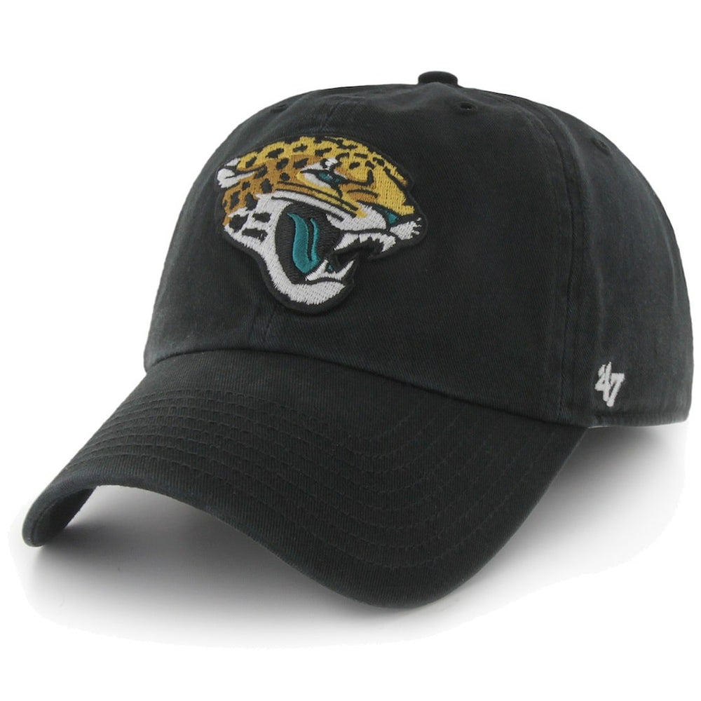 47 Brand Jacksonville Jaguars New Logo Clean-Up Adjustable Slouch Hat Black - 47 brand