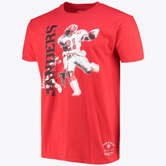 Atlanta Falcons Stencil Font Player Tee Deion Sanders Mens - Mitchell & Ness