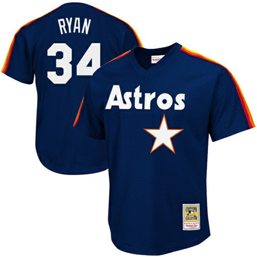 Nolan Ryan Houston Astros Mitchell & Ness Authentic Batting Practice Jersey - Navy | MLB Jerseys