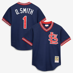 Ozzie Smith St. Louis Cardinals Mitchell & Ness Authentic Batting Practice Jersey Lifestyle