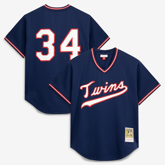 Kirby Puckett Minnesota Twins Mitchell & Ness Authentic Batting Practice Jersey - Navy | MLB Jerseys
