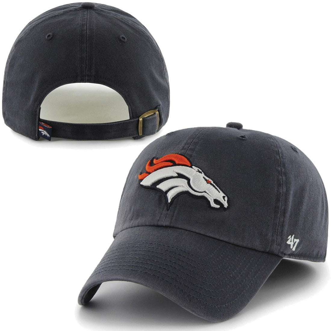 Denver Broncos '47 Brand Cleanup Adjustable Hat Navy Blue - 47 brand