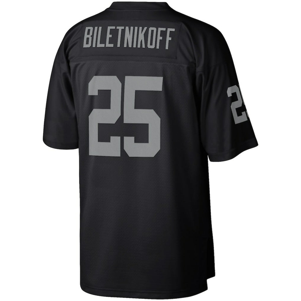 Fred Biletnikoff Las Vegas Raiders Retired Player Legacy Replica Jersey Black - Mitchell & Ness