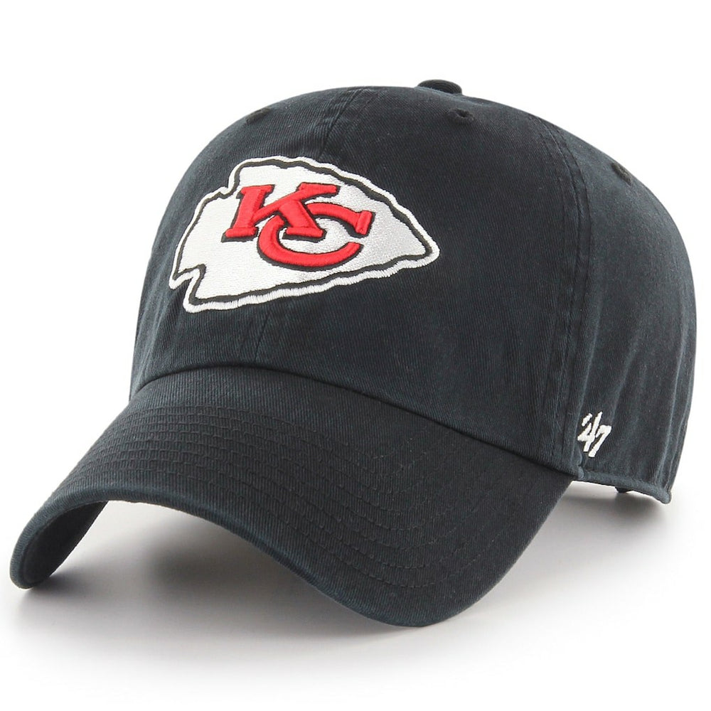 47 Brand Kansas City Chiefs New Clean Up Adjustable Hat Black - 47 brand