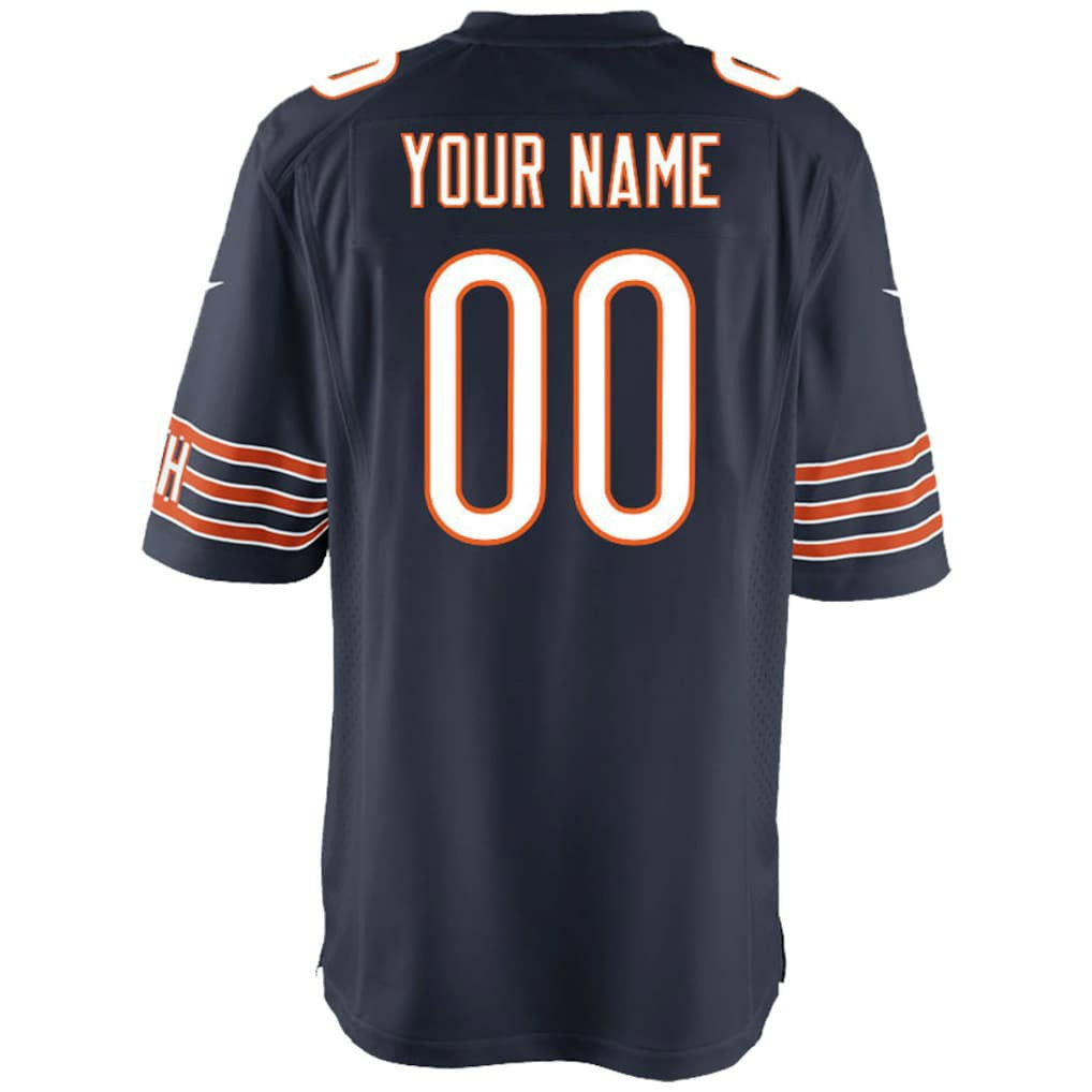 Chicago Bears Youth Custom Game Jersey Navy - Nike