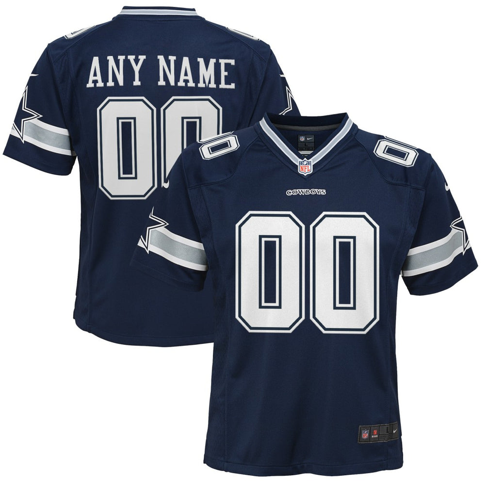 Dallas Cowboys Youth Custom Game Jersey Navy - Nike