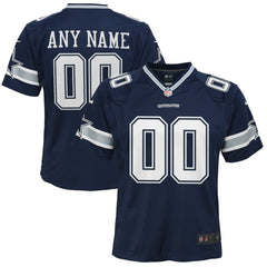 Dallas Cowboys Youth Custom Game Jersey Navy - Nike