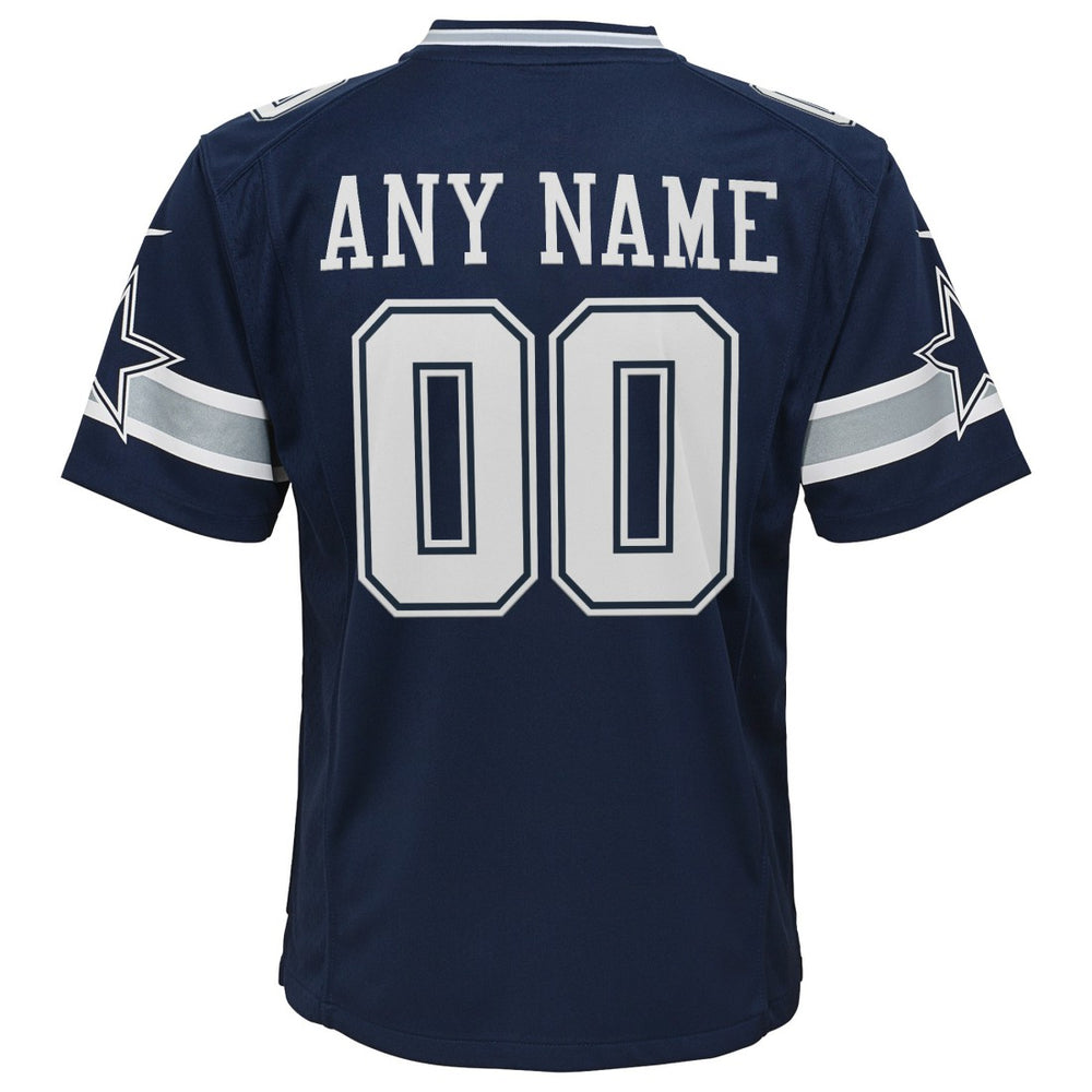 Dallas Cowboys Youth Custom Game Jersey Navy - Nike
