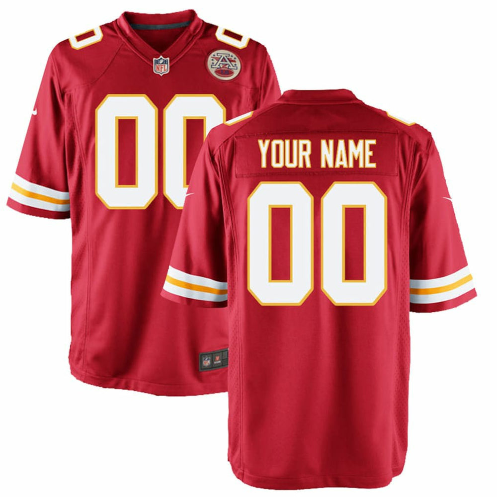Kansas City Chiefs Youth Custom Game Jersey Red - Nike