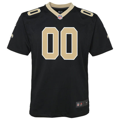 New Orleans Saints Youth Custom Game Jersey - Black | NFL Jerseys