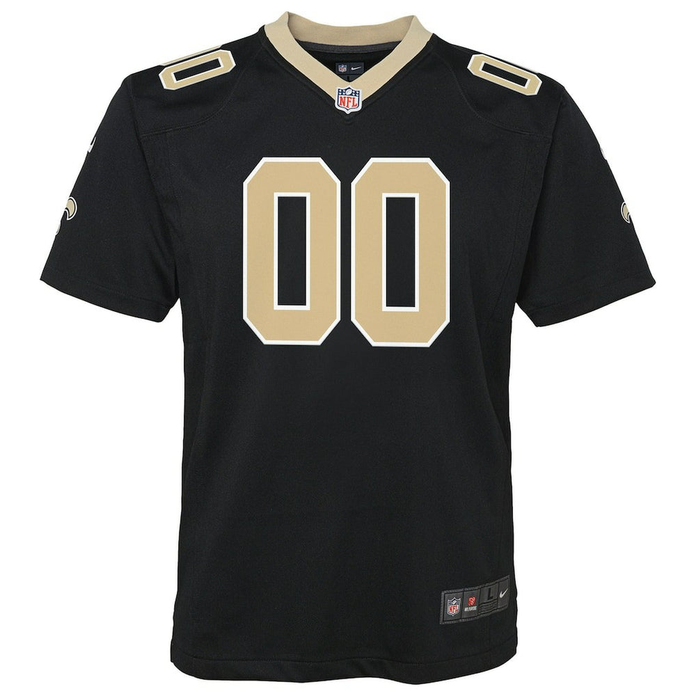 New Orleans Saints Youth Custom Game Jersey Black - Nike