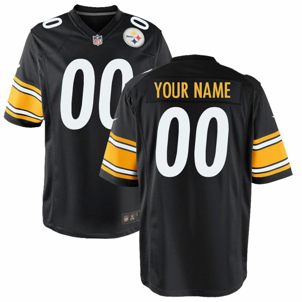 Pittsburgh Steelers Youth Custom Game Jersey Black - Nike