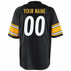 Pittsburgh Steelers Youth Custom Game Jersey Black - Nike