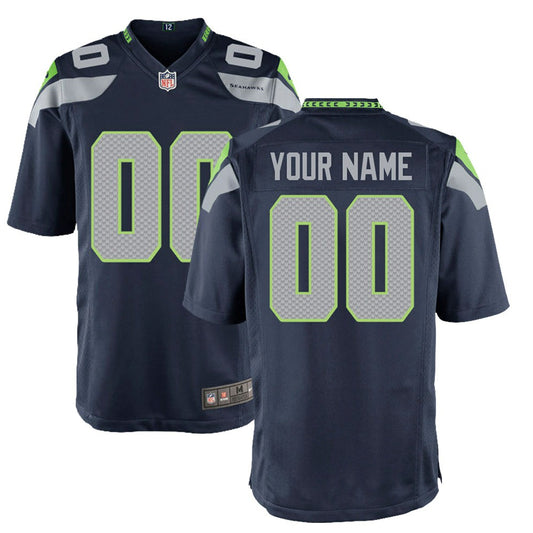 Seattle Seahawks Youth Custom Game Jersey - College Navy | NFL Jerseys