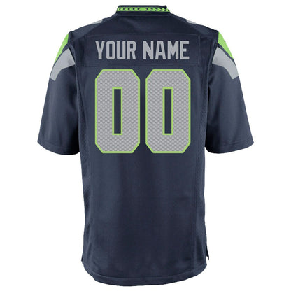 Seattle Seahawks Youth Custom Game Jersey - College Navy | NFL Jerseys