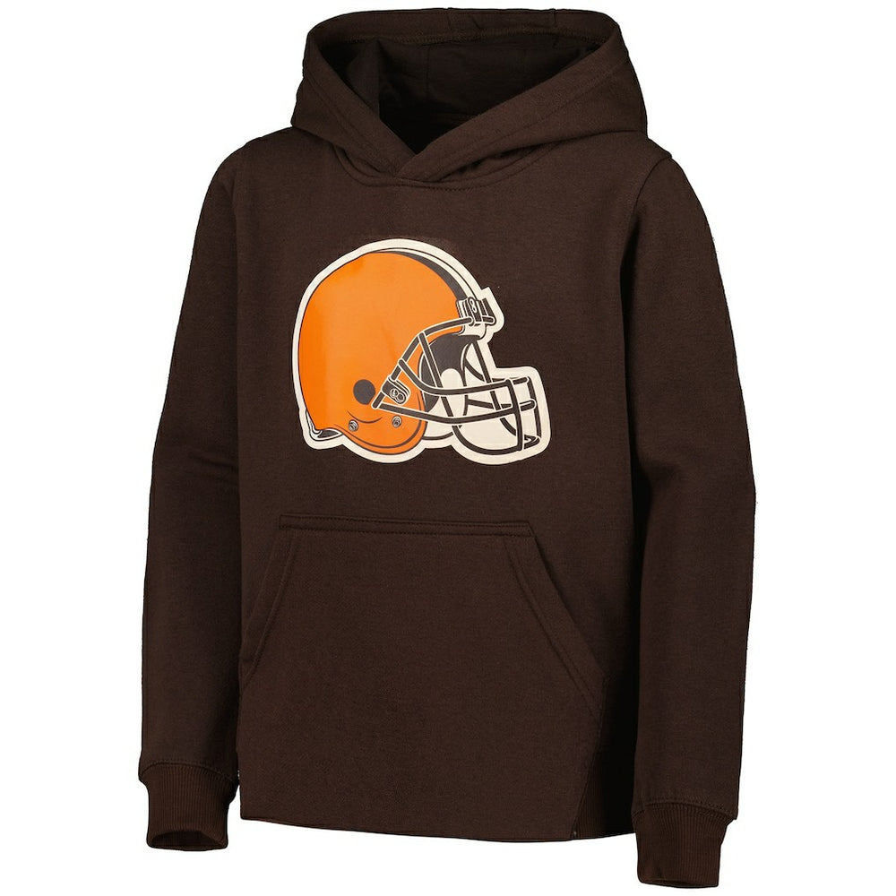 Cleveland Browns Youth Team Logo Pullover Hoodie Brown - NFL