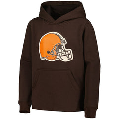Cleveland Browns Youth Team Logo Pullover Hoodie Brown - NFL
