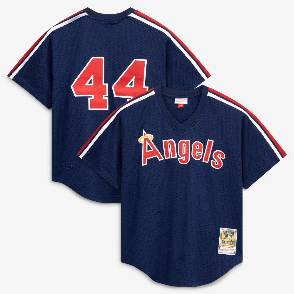 Reggie Jackson California Angels Mitchell & Ness Authentic Batting Practice Jersey - Navy | MLB Jerseys