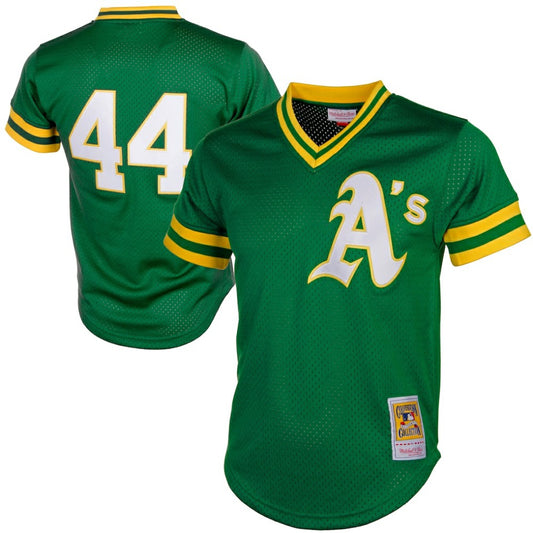 Reggie Jackson Athletics Mitchell & Ness Authentic Batting Practice Jersey - Green | MLB Jerseys