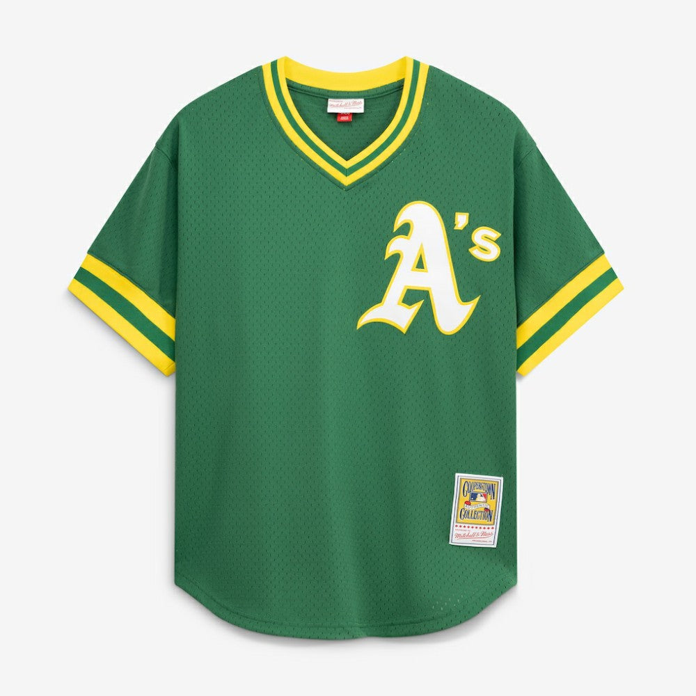 Rickey Henderson Athletics Mitchell & Ness Authentic Batting Practice Jersey Lifestyle