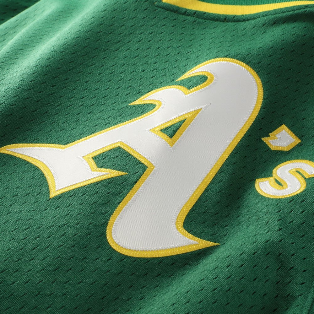 Rickey Henderson Athletics Mitchell & Ness Authentic Batting Practice Jersey Lifestyle