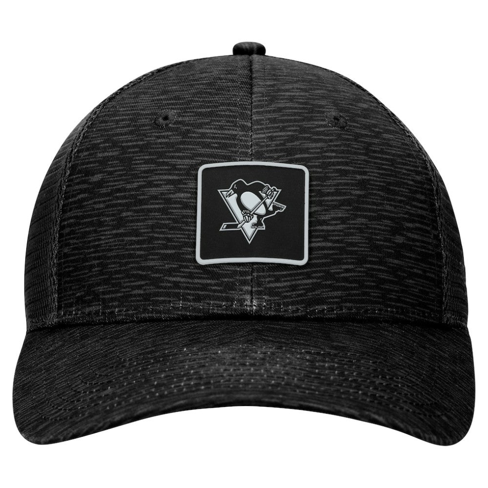 Pittsburgh Penguins Fanatics Women's Authentic Pro Road Trucker Adjustable Hat – Black