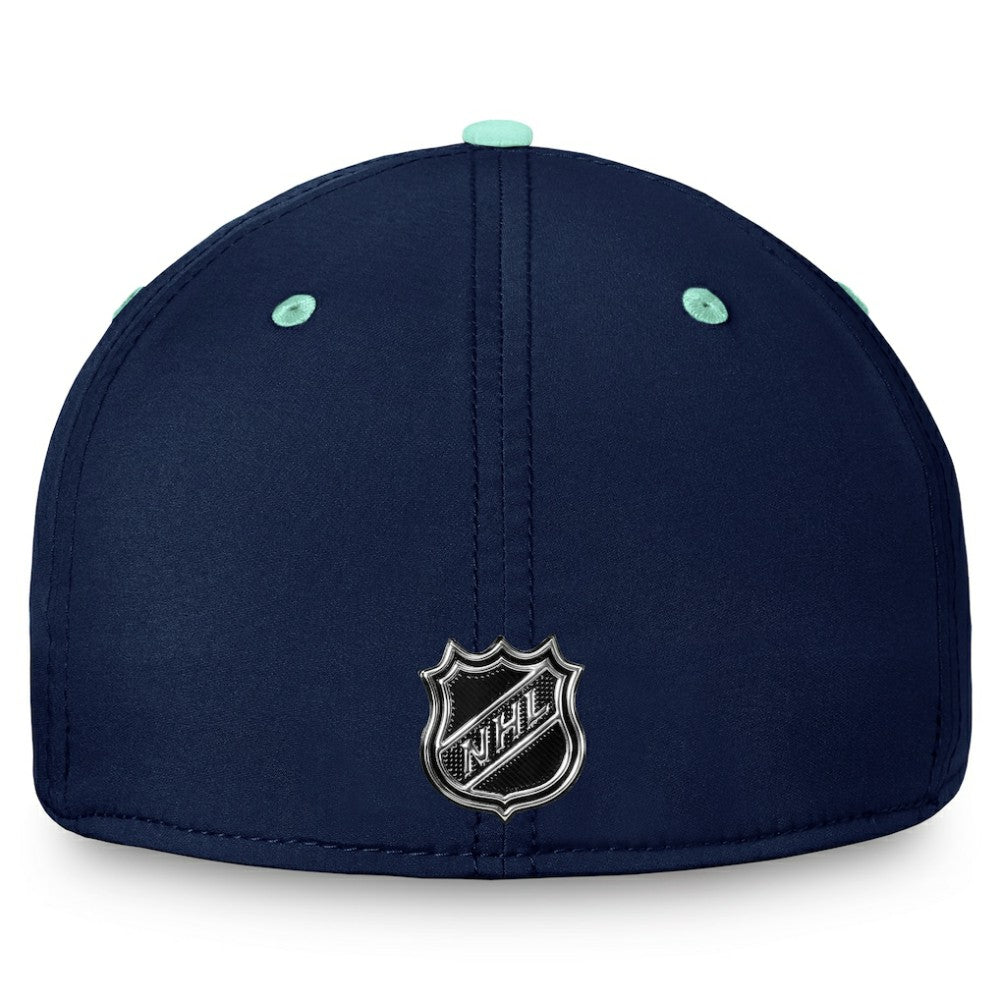 Seattle Kraken Fanatics Authentic Pro Rink Two-Tone Flex Hat – Deep Sea Blue/Light Blue