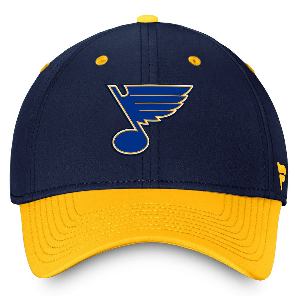 St. Louis Blues - Fanatics Authentic Pro Rink Two-Tone Flex Hat – Navy/Gold