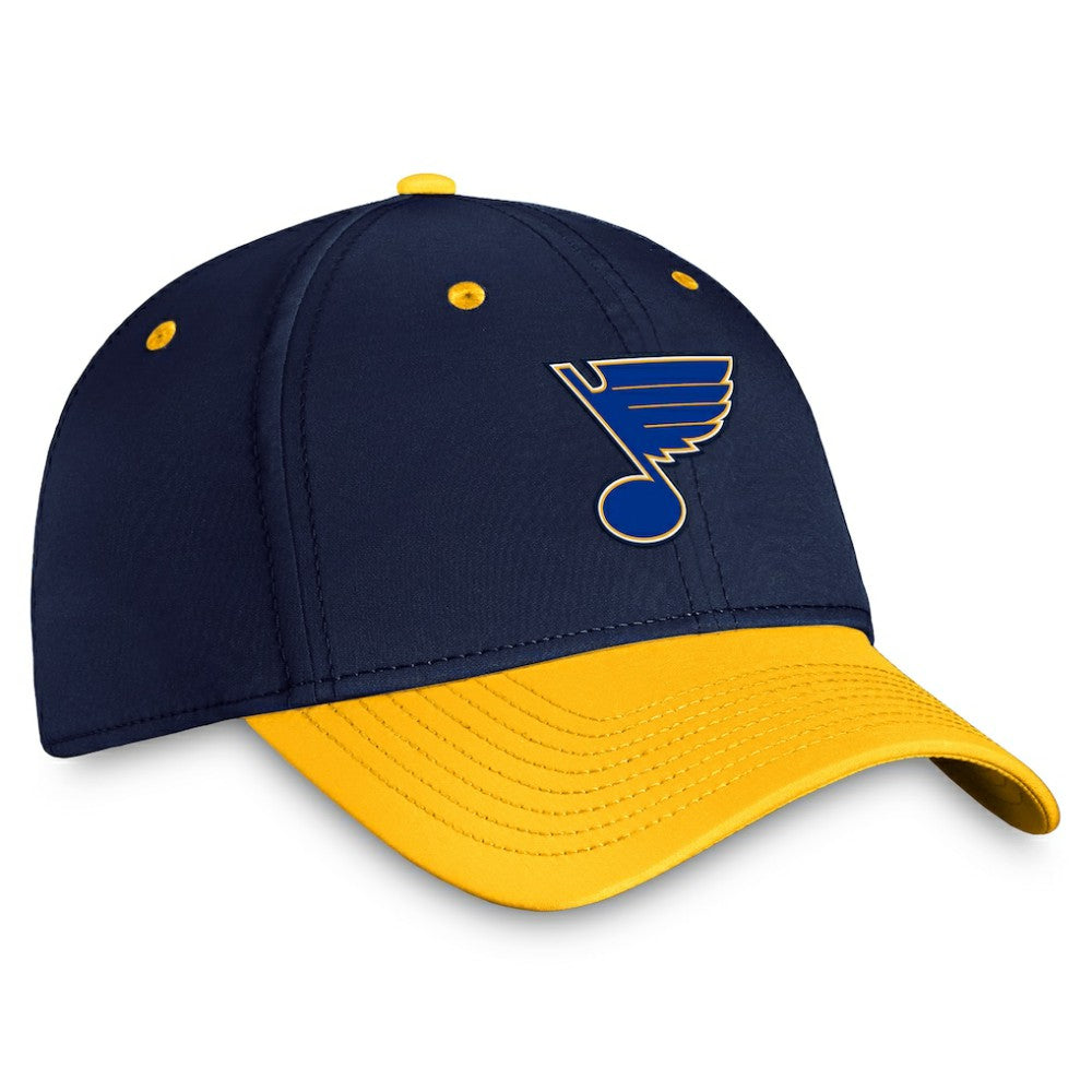 St. Louis Blues - Fanatics Authentic Pro Rink Two-Tone Flex Hat – Navy/Gold