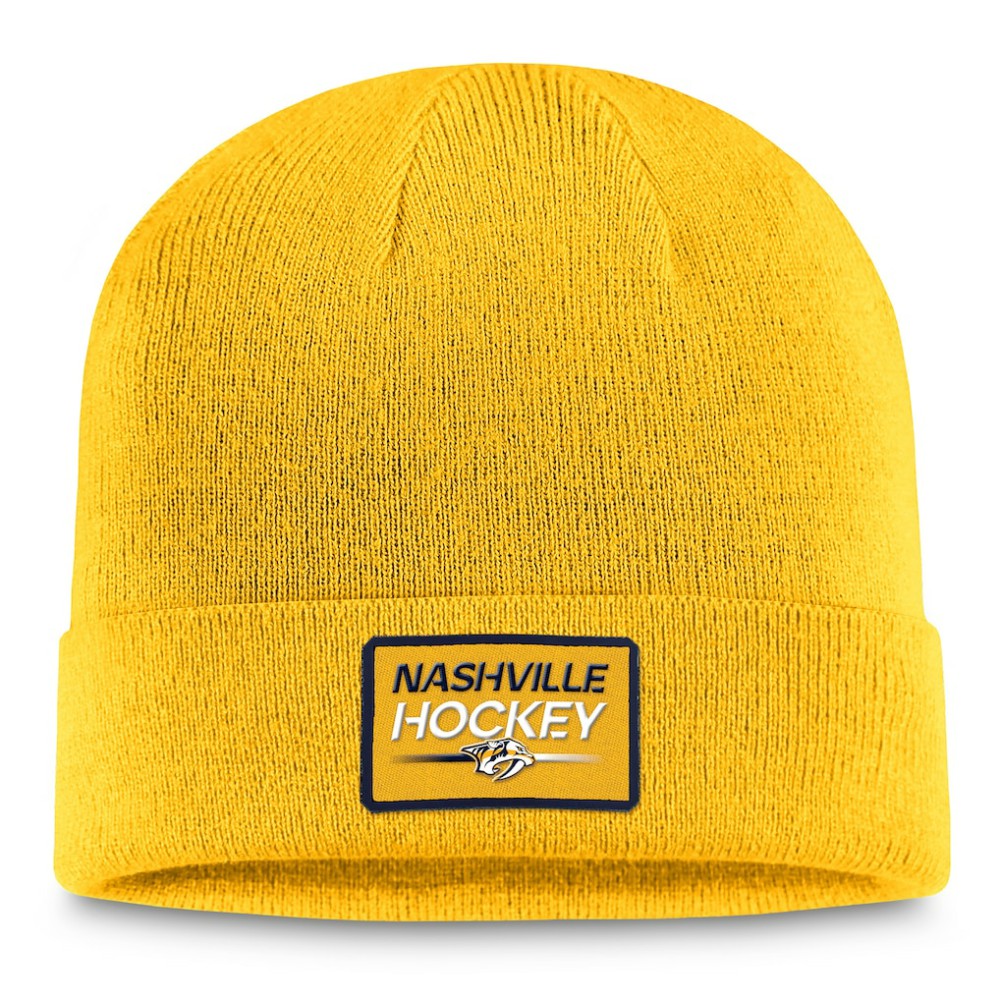 Nashville Predators - Fanatics Authentic Pro Cuffed Knit Hat – Gold