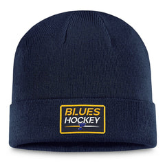 St. Louis Blues - Fanatics Authentic Pro Cuffed Knit Hat – Navy