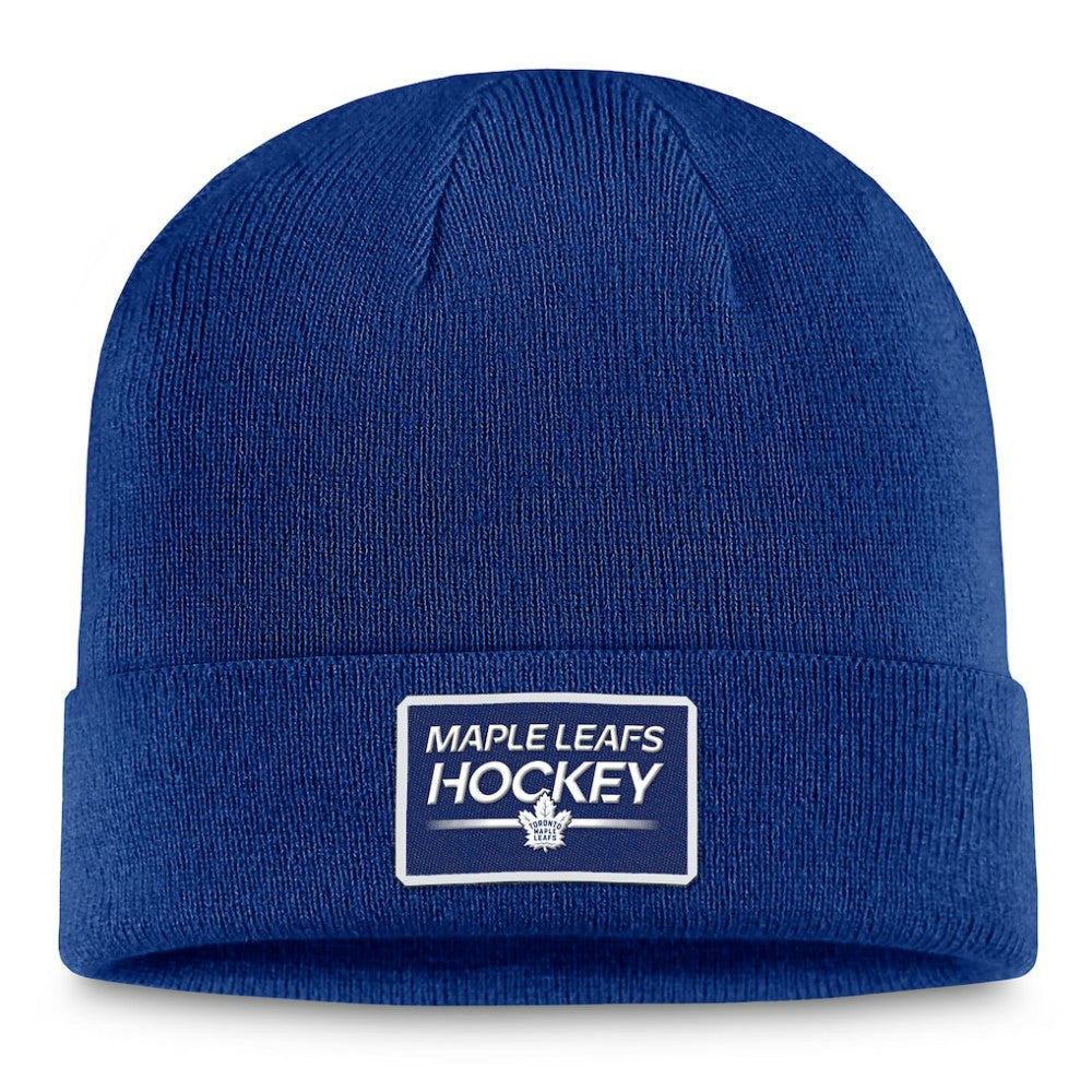 Toronto Maple Leafs - Fanatics Authentic Pro Cuffed Knit Hat – Blue