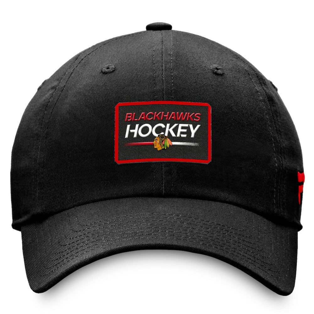 Chicago Blackhawks Fanatics Authentic Pro Prime Adjustable Hat – Black