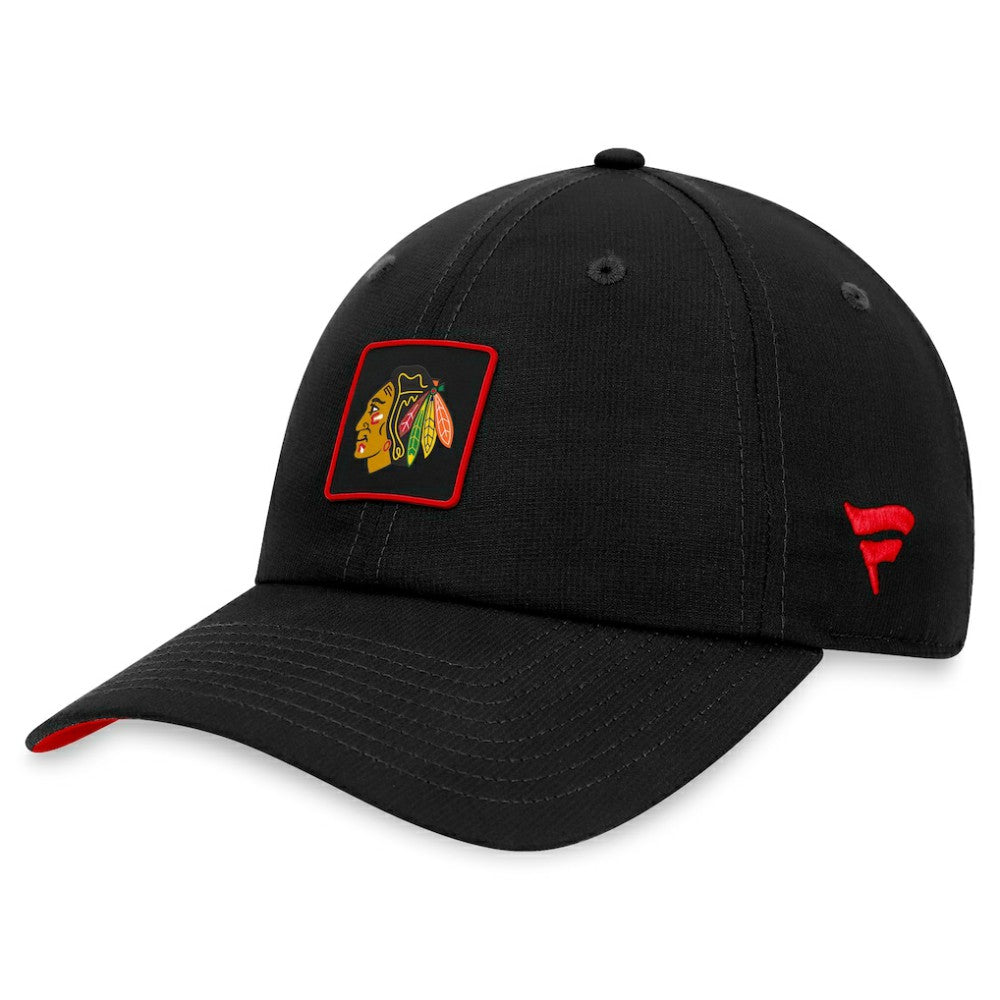Chicago Blackhawks Fanatics Authentic Pro Rink Adjustable Hat Black
