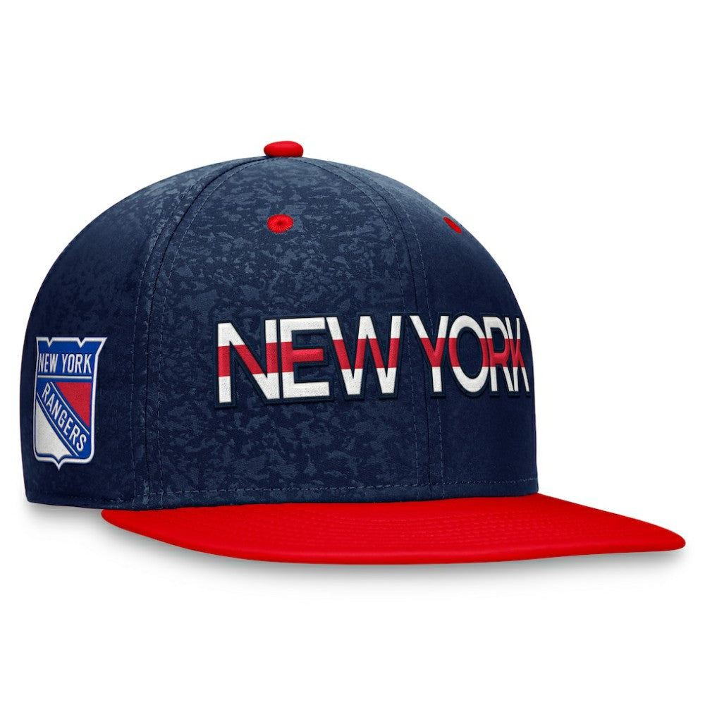 New York Rangers Fanatics Authentic Pro Rink Two-Tone Snapback Hat – Navy/ Red