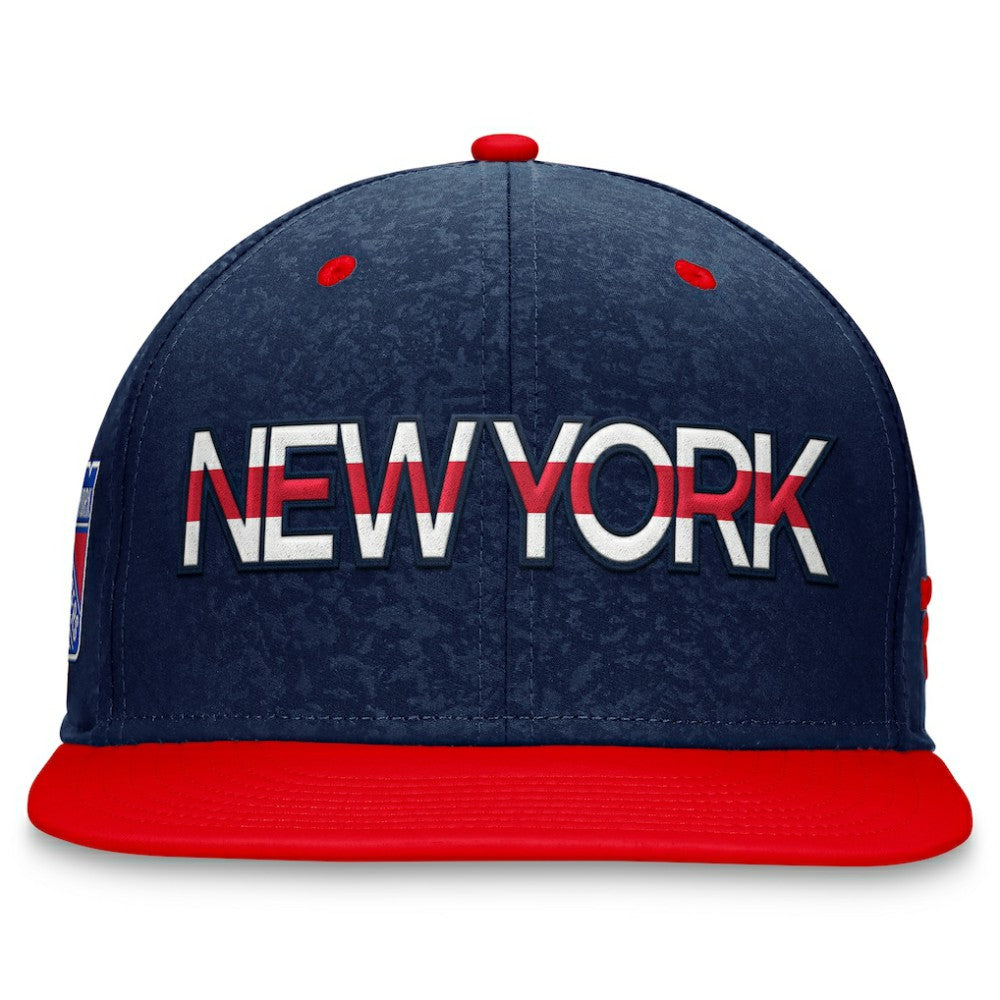 New York Rangers Fanatics Authentic Pro Rink Two-Tone Snapback Hat – Navy/ Red