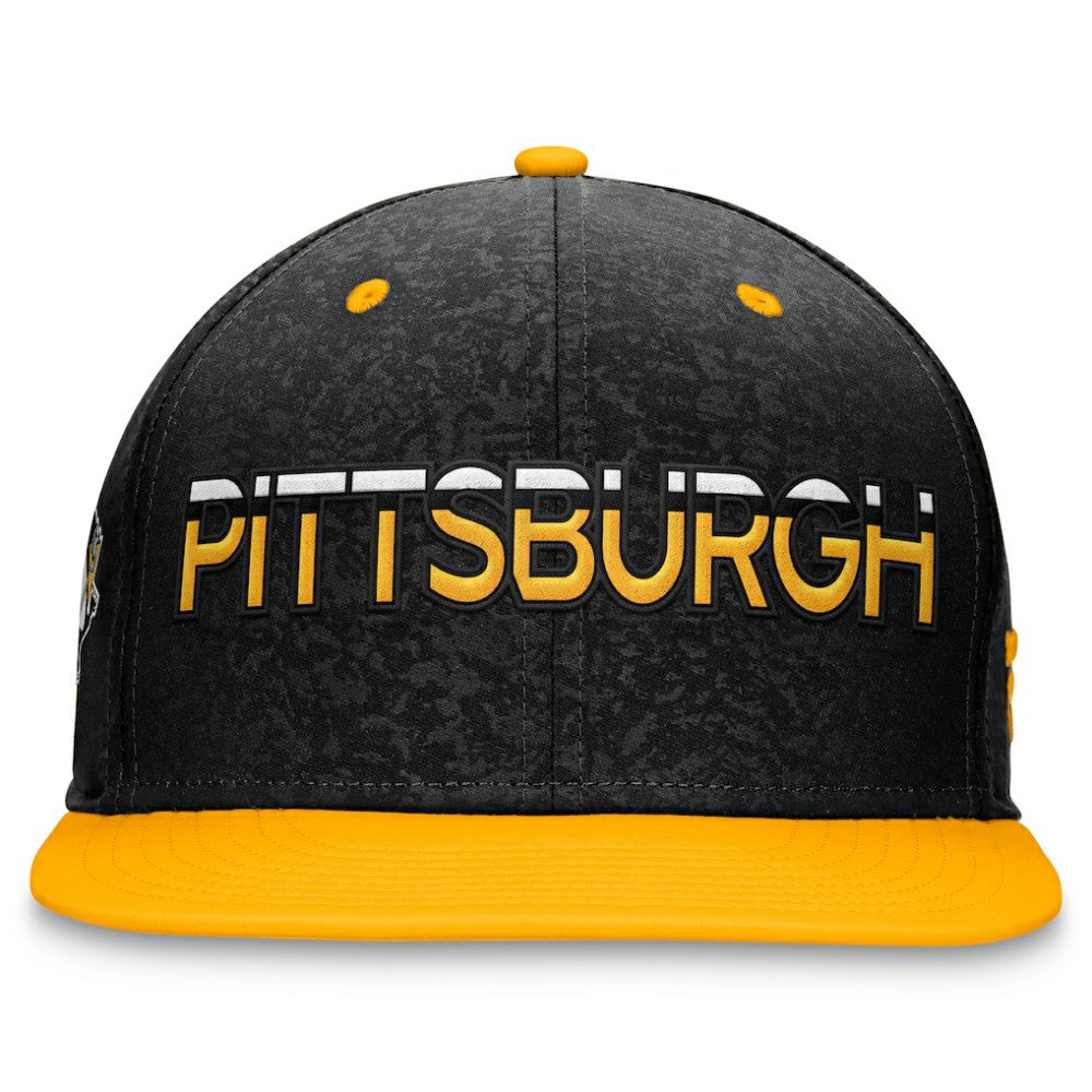 Pittsburgh Penguins Fanatics Authentic Pro Rink Two-Tone Snapback Hat – Black/Gold
