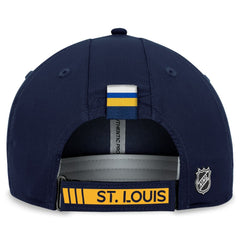 St. Louis Blues - Fanatics Authentic Pro Rink Adjustable Hat Navy
