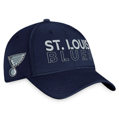 St. Louis Blues - Fanatics Authentic Pro Road Flex Hat – Navy