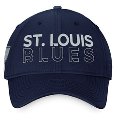 St. Louis Blues - Fanatics Authentic Pro Road Flex Hat – Navy