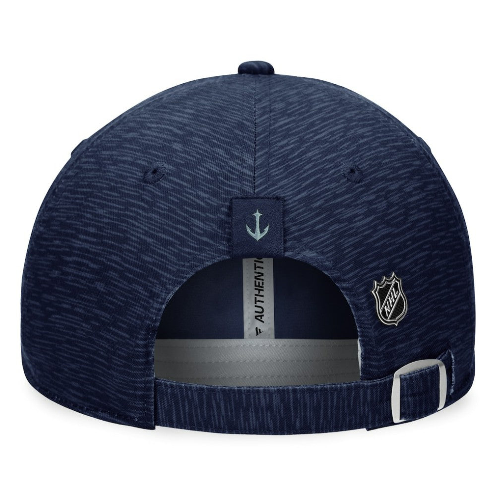 Seattle Kraken Fanatics Authentic Pro Road Adjustable Hat Deep Sea Blue