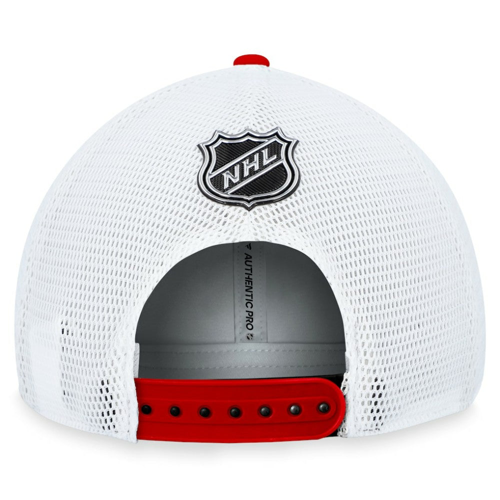 Chicago Blackhawks Fanatics Authentic Pro Rink Trucker Adjustable Hat Black
